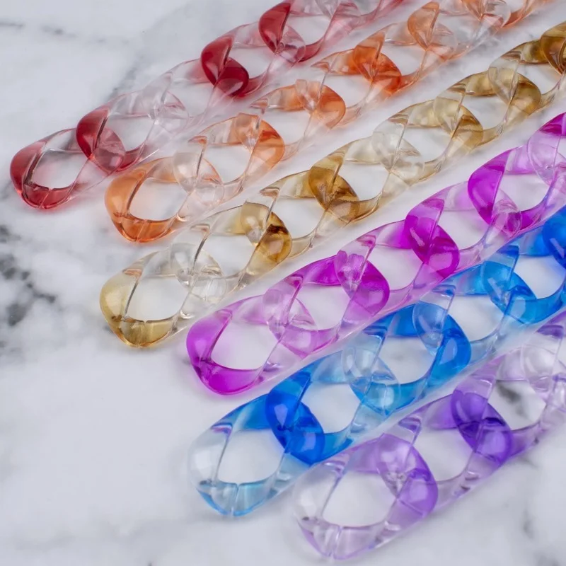 10-30pcs 25*36mm Gradient Chain Acrylic Square Open Ring Beads Connector Link Chain for DIY Making Necklace Bracelet Jewelry
10-30pcs 25*36mm Gradient Chain Acrylic Square Open Ring Beads Connector Link Chain for DIY Making Necklace Bracelet Jewelry