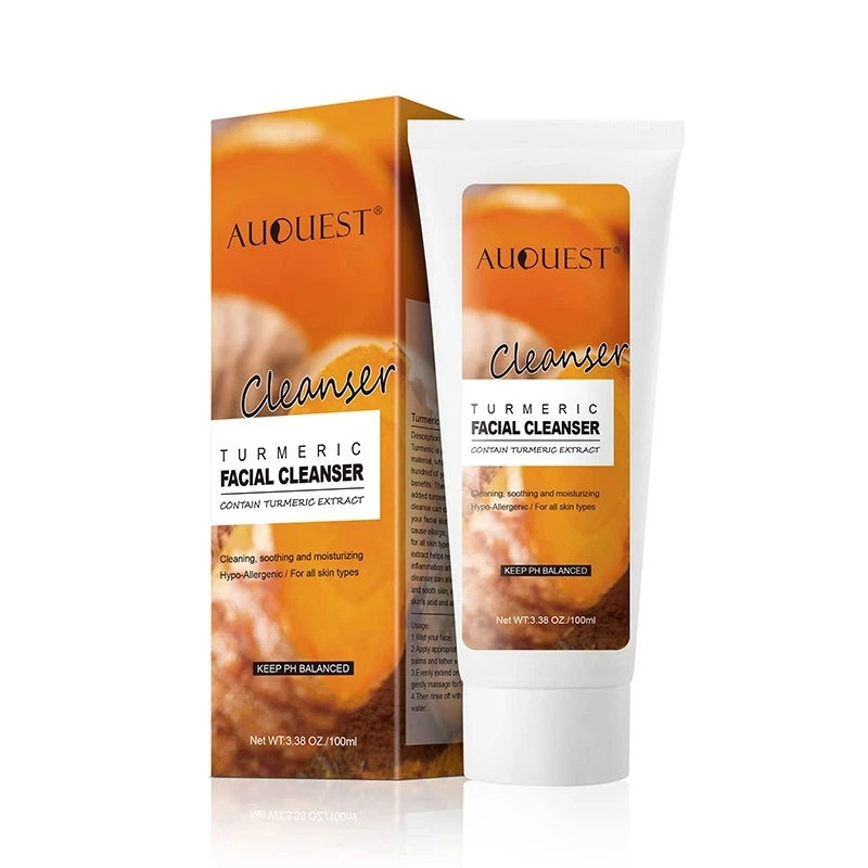 AUQUEST Facial Foam Cleanser Turmeric Face Wash Whitening Moisturizing Oil Control Shrink Pores Face Care 100ml
AUQUEST Facial Foam Cleanser Turmeric Face Wash Whitening Moisturizing Oil Control Shrink Pores Face Care 100ml