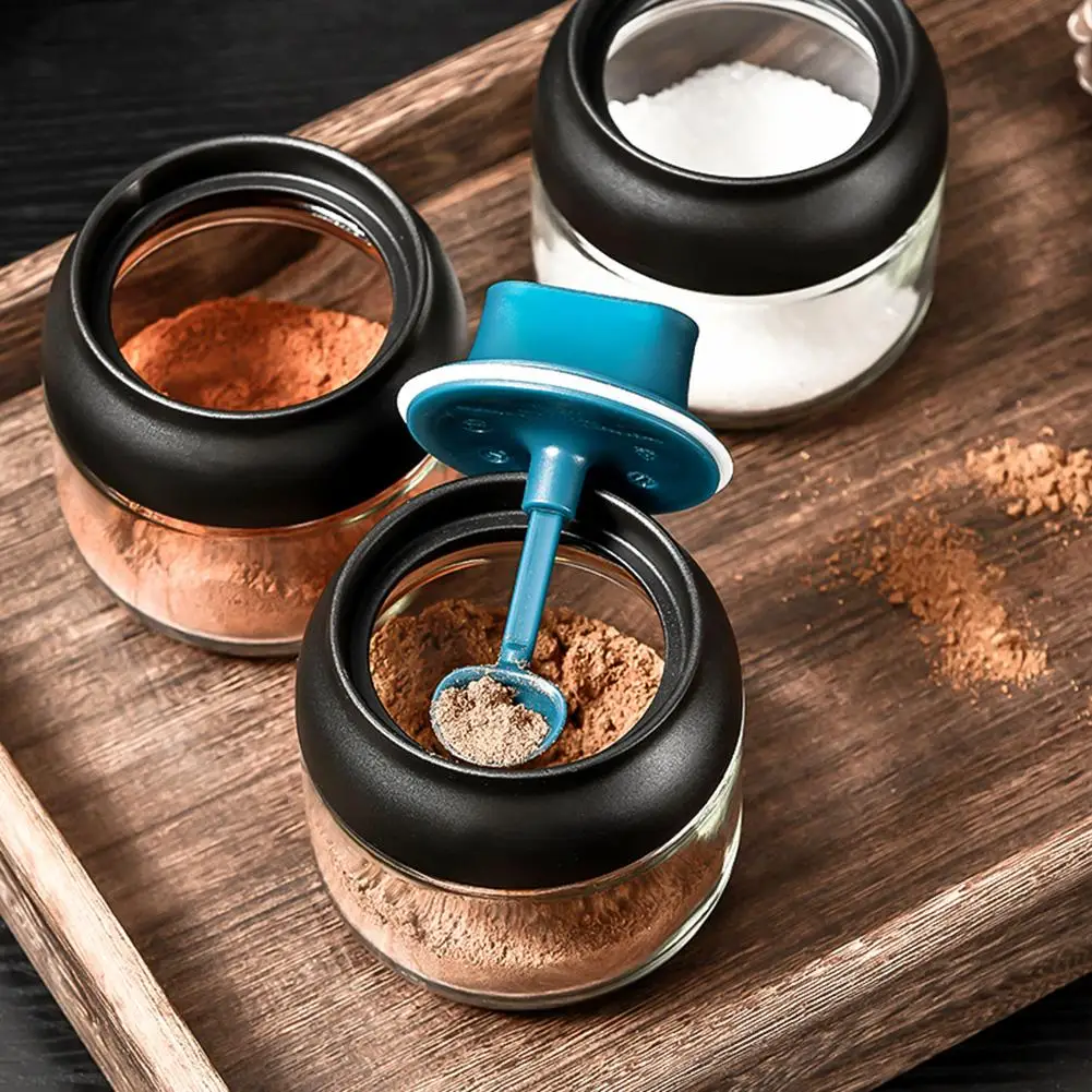 Seasoning Bottle Moisture-proof Glass Spice Jars Multifunction Spoon Lid Integrated Seasoning Organizer For Kitchen Tools
Seasoning Bottle Moisture-proof Glass Spice Jars Multifunction Spoon Lid Integrated Seasoning Organizer For Kitchen Tools
