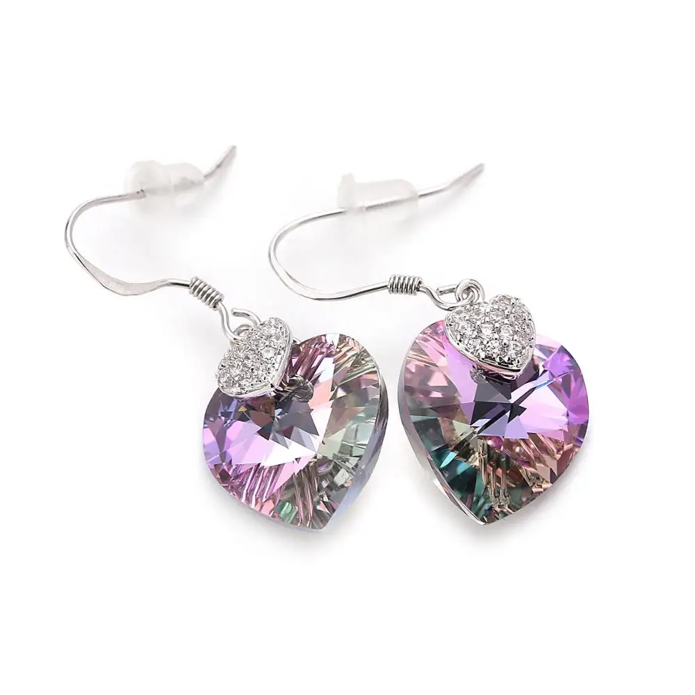 Embellished with Crystal From Swarovski Amethyst Jewelry Set Heart Crystal Pendant Necklaces Drop Earring Set Birthday Gift
Embellished with Crystal From Swarovski Amethyst Jewelry Set Heart Crystal Pendant Necklaces Drop Earring Set Birthday Gift