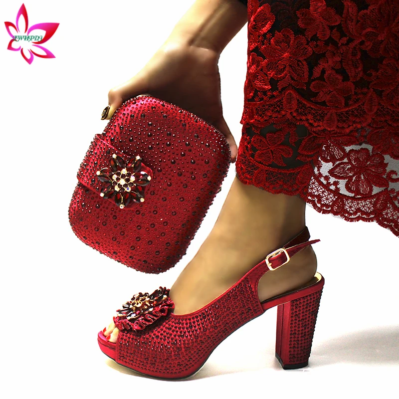 Elegant Style Nigerian Women Shoes and Bag Set in Wine Color Super High Heels Slingback Sandals for Wedding Party
Elegant Style Nigerian Women Shoes and Bag Set in Wine Color Super High Heels Slingback Sandals for Wedding Party
