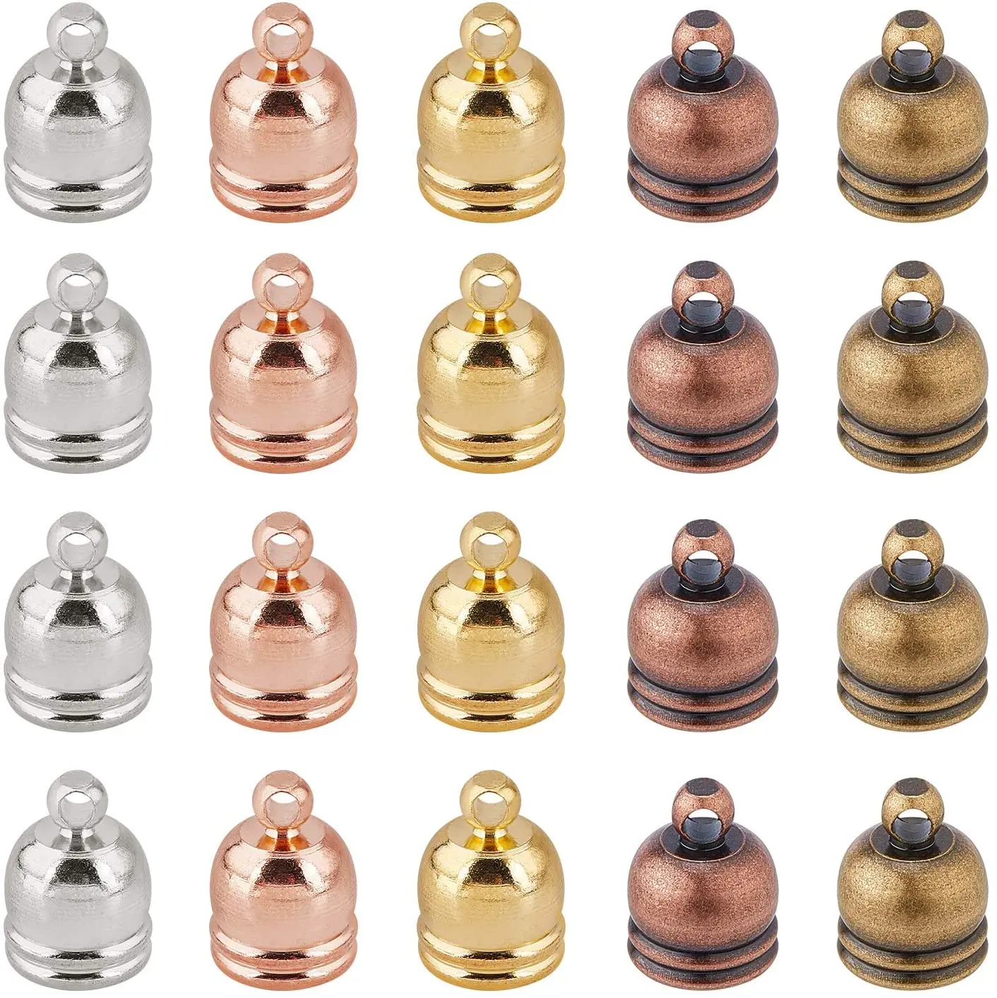 150Pcs 10x8mm Brass Cord Ends Caps Glue in Tassel Caps Clasps for DIY Tassel Bracelet Necklace Jewelry Making, Mixed Color
150Pcs 10x8mm Brass Cord Ends Caps Glue in Tassel Caps Clasps for DIY Tassel Bracelet Necklace Jewelry Making, Mixed Color