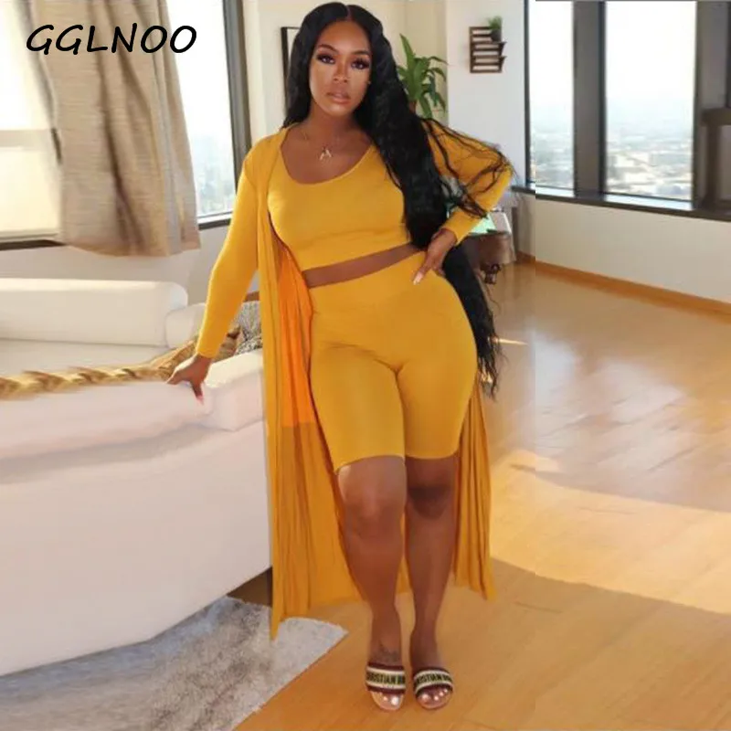 GGLNOO Summer New Casual Vest Shorts Long-Sleeved Jacket Solid Women three-piece suit
GGLNOO Summer New Casual Vest Shorts Long-Sleeved Jacket Solid Women three-piece suit