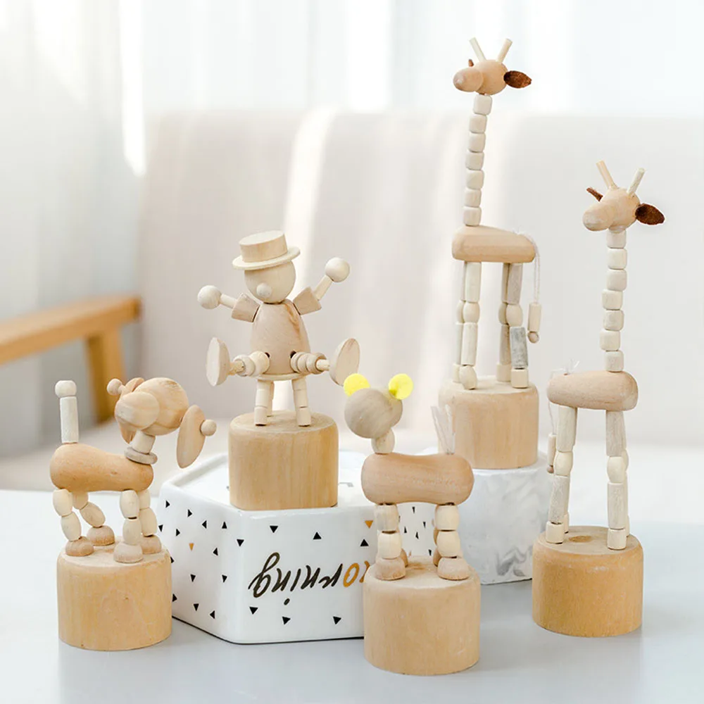 Cartoon wooden artwork movable puppet desktop figurine Ornaments Clown Horse Giraffe Dog Statue Crafts Toy Gifts Home Decoration
Cartoon wooden artwork movable puppet desktop figurine Ornaments Clown Horse Giraffe Dog Statue Crafts Toy Gifts Home Decoration