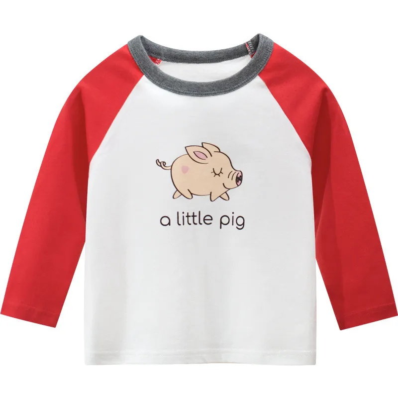1-8 yrs Spring Autumn Cotton Cute girl Clothes child Long-Sleeve T Shirt Cotton Stitching Cartoon Cute little pig kids Clothing
1-8 yrs Spring Autumn Cotton Cute girl Clothes child Long-Sleeve T Shirt Cotton Stitching Cartoon Cute little pig kids Clothing
