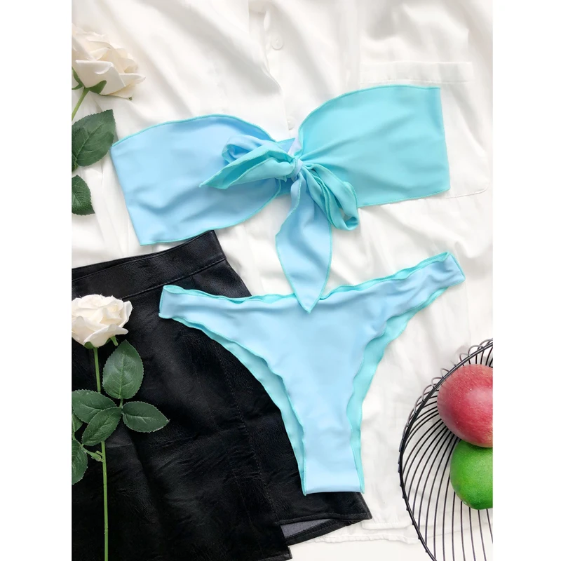 New Solid Push Up Tie Bow Women Bikini Two Piece Swimsuit Female Bathing Suit Off the Shoulder Bikini Set Sexy High Cut Swimsuit
New Solid Push Up Tie Bow Women Bikini Two Piece Swimsuit Female Bathing Suit Off the Shoulder Bikini Set Sexy High Cut Swimsuit
