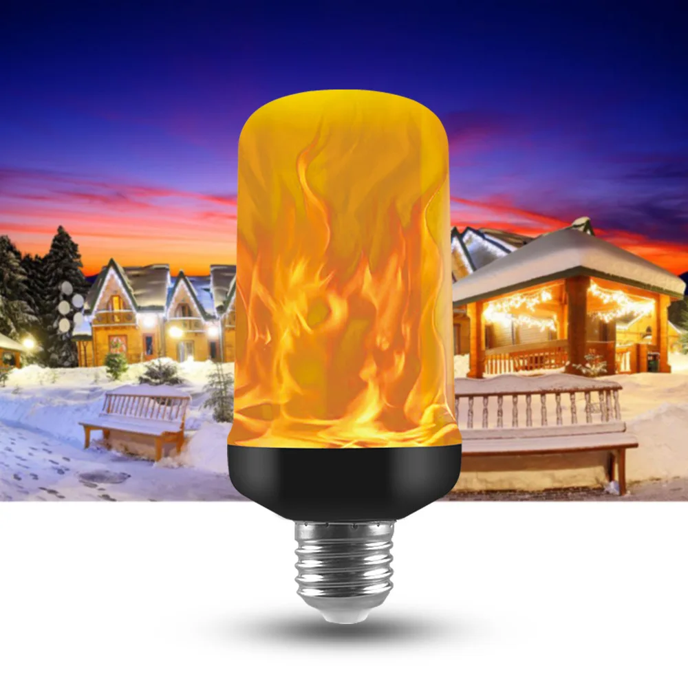 

2022 E27 Led Flame Lamps Fire Effect Light Bulb 220V 110V Led Fire Bulb Effect Flickering Emulation Flame Light Lampada