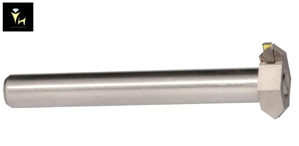 Yuhe PCD Angle 180 Degree Flat CNC Diamond Tools, 6mm/ Customize Diameter Shank ( Diamond Width: 0.25-8mm )
Yuhe PCD Angle 180 Degree Flat CNC Diamond Tools, 6mm/ Customize Diameter Shank ( Diamond Width: 0.25-8mm )
