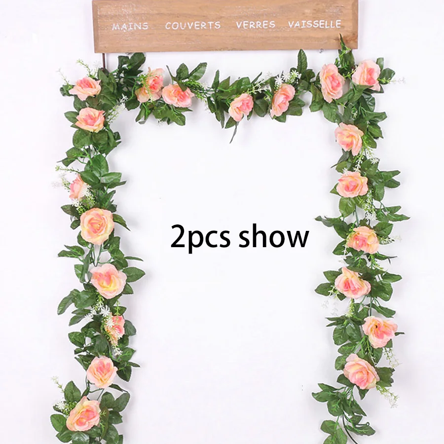 silk artificial rose vine hanging flowers for wall decoration rattan fake plants leaves garland romantic wedding home decoration
silk artificial rose vine hanging flowers for wall decoration rattan fake plants leaves garland romantic wedding home decoration