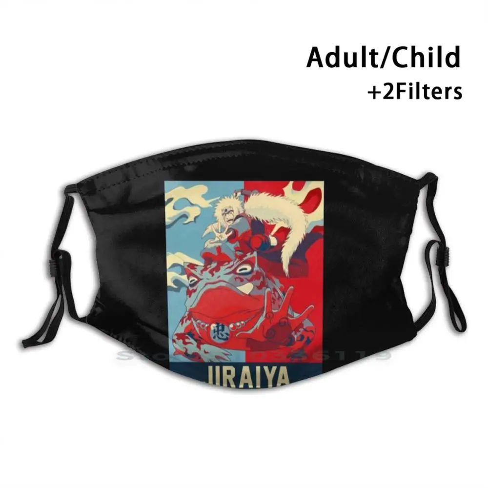 Jiraiya Hope Style Narut0S многоразовая фильтровальная маска Pm2.5 DIY для детей Аниме Манга
