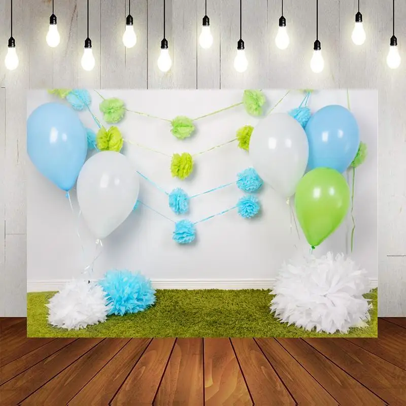 Blue Balloon Green Paper Flower White Wall Child Birthday Background Party Scene Decoration Studio Photography Photo Cloth
Blue Balloon Green Paper Flower White Wall Child Birthday Background Party Scene Decoration Studio Photography Photo Cloth