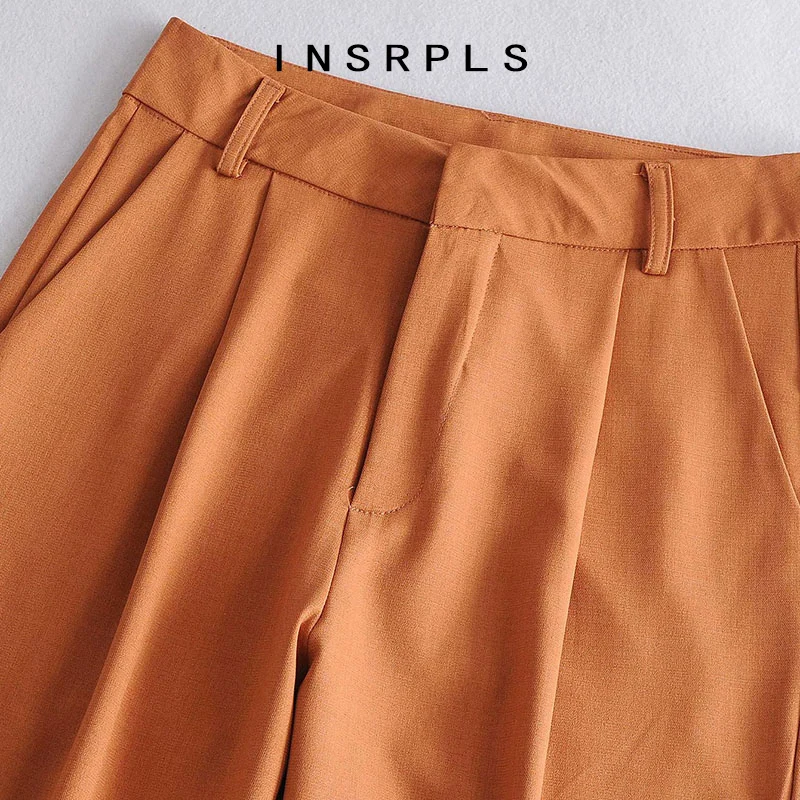 INSRPLS Women Chic Fashion Office Wear With Belt Blazer Coat Vintage High Waist Side Pockets Suits Pants Female Outerwear
INSRPLS Women Chic Fashion Office Wear With Belt Blazer Coat Vintage High Waist Side Pockets Suits Pants Female Outerwear