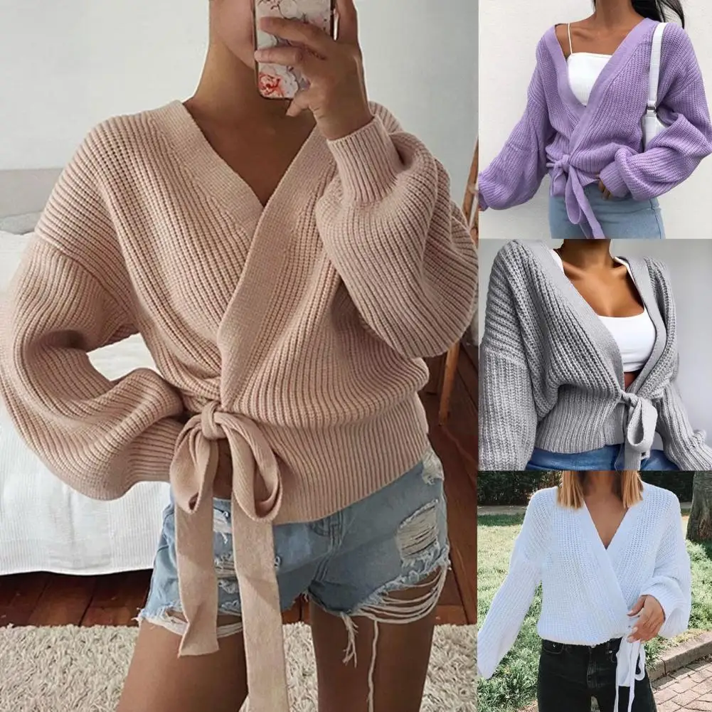 Trendy Cardigan Sweater Long Lantern Sleeve Casual Pure Color V-Neck Knitted Top Sexy Sweater Knitted Top
Trendy Cardigan Sweater Long Lantern Sleeve Casual Pure Color V-Neck Knitted Top Sexy Sweater Knitted Top