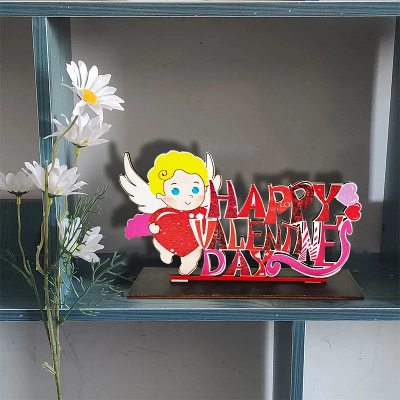 New Love Kiss Cupid Be Mine Letter Happy Valentine'S Day Wooden Crafts Wedding Decor Ornament Home Decoration Kawaii Accessories
New Love Kiss Cupid Be Mine Letter Happy Valentine'S Day Wooden Crafts Wedding Decor Ornament Home Decoration Kawaii Accessories