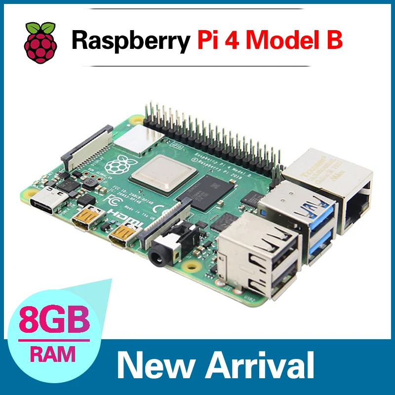 

Newest Raspberry Pi 4 Model 4B 8GB BCM2711 quad-core Cortex-A72 1.5GHz 1GB/2GB/4GB RAM with dual band WIFI Bluetooth support PoE