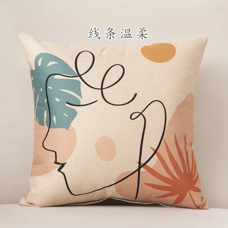Popular Cushion Cover Pillow Creative Abstract Art Striped Face Pillow Cover Sofa Bedroom Decoration Throw Pillow Home 
Popular Cushion Cover Pillow Creative Abstract Art Striped Face Pillow Cover Sofa Bedroom Decoration Throw Pillow Home