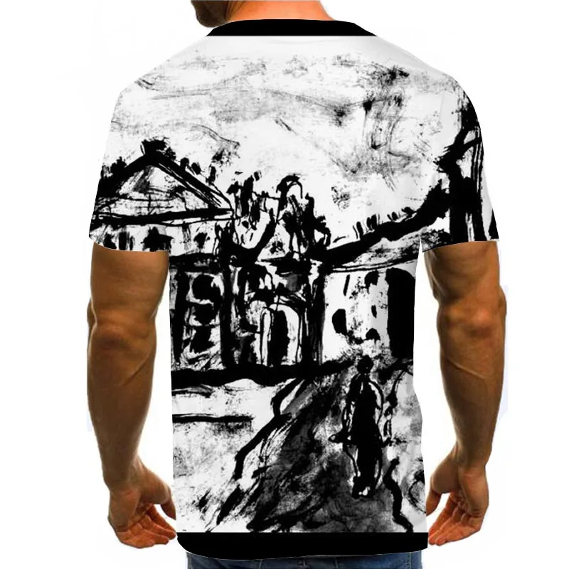 Men Graphic T Shirts Round Neck 3D Print Short Sleeve Daily Tops Black And White Art Tees
Men Graphic T Shirts Round Neck 3D Print Short Sleeve Daily Tops Black And White Art Tees