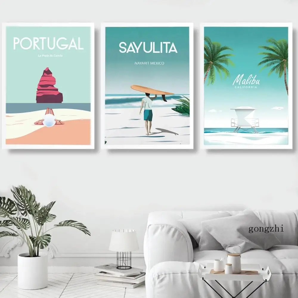 California Mexico Portugal Vintage Nordic Travel Poster Landscape Canvas Painting and Prints Wall Art Pictures Living Room Decor
California Mexico Portugal Vintage Nordic Travel Poster Landscape Canvas Painting and Prints Wall Art Pictures Living Room Decor
