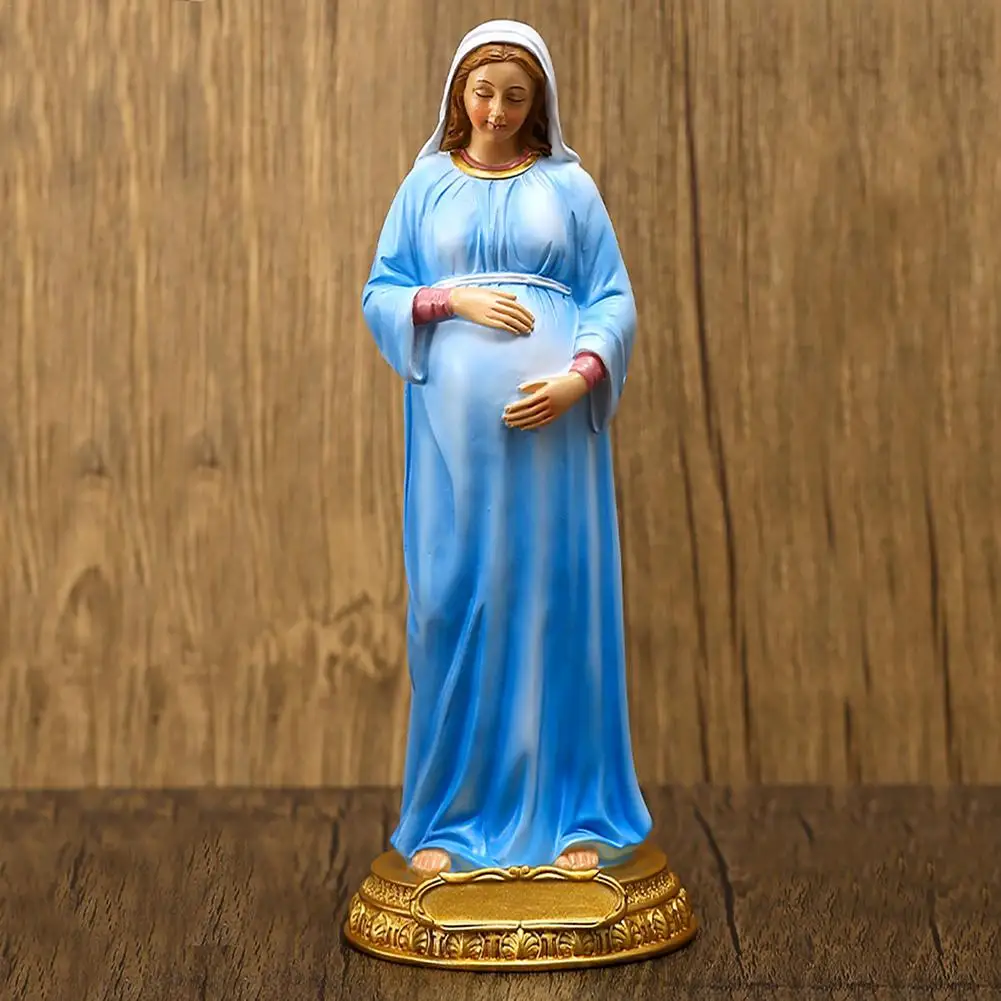 

Pregnant Madonna Virgin Mary Statue Catholic Figurine Christianity Religious Interior Decoration Resin Craft Home Decor Gift