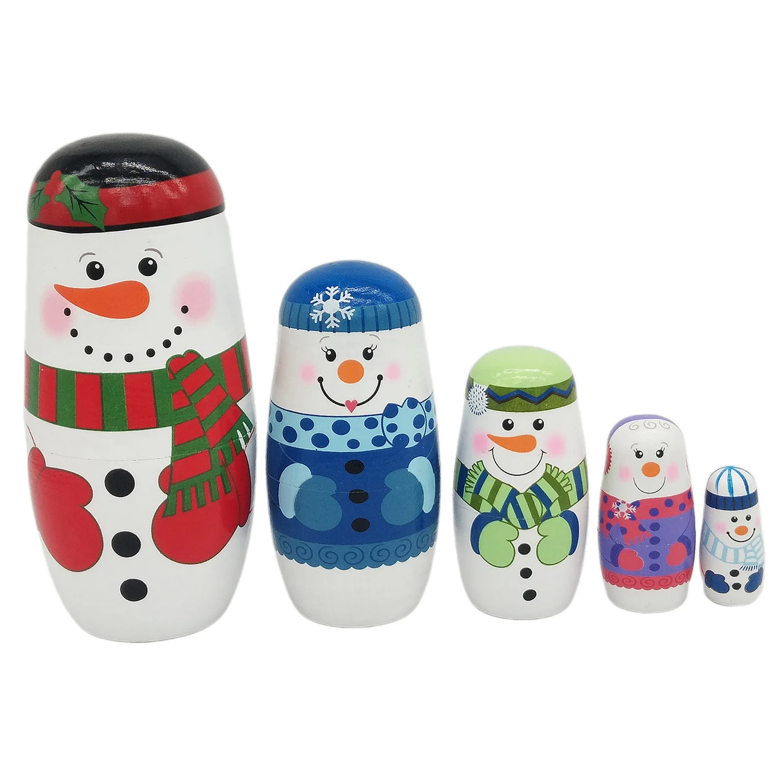 5 Pieces Wooden Matryoshka Snowman Dolls Toys Russian Nesting Dolls Best Wishes Kids Christmas New Year Gift Handmade Crafts
5 Pieces Wooden Matryoshka Snowman Dolls Toys Russian Nesting Dolls Best Wishes Kids Christmas New Year Gift Handmade Crafts