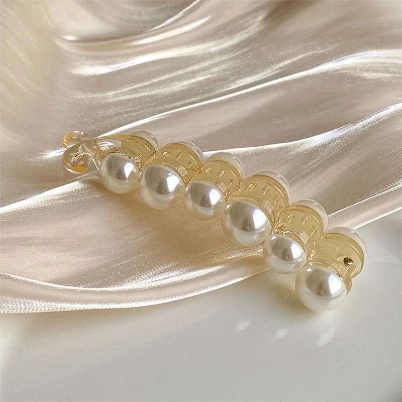 Artificial Pearls Hair Barrettes Jewelry Acrylic Banana Clips Ponytail Holder
Artificial Pearls Hair Barrettes Jewelry Acrylic Banana Clips Ponytail Holder
