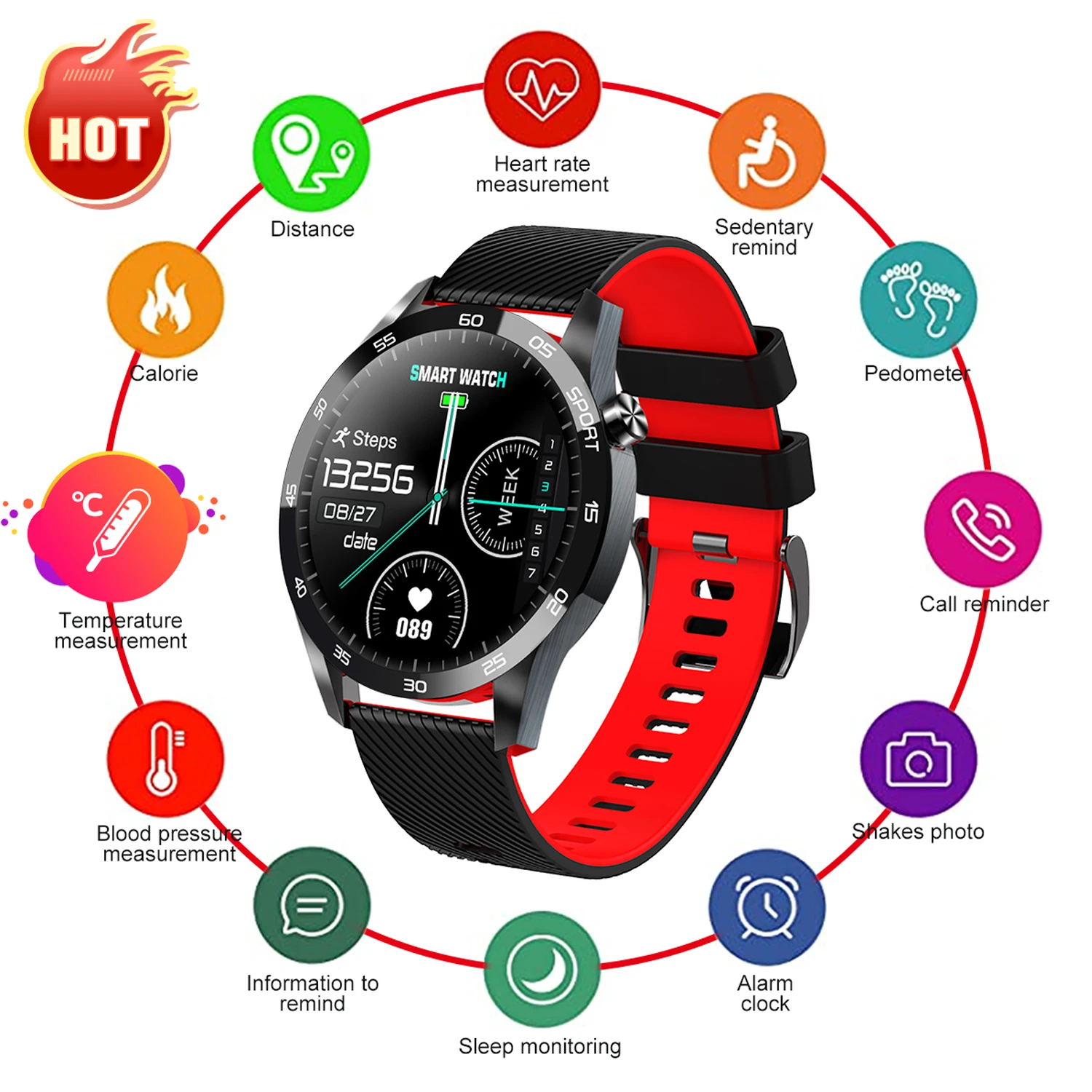 F22l smart watch respiratory training function temperature heart rate blood pressure monitoring exercise meter step Watch
F22l smart watch respiratory training function temperature heart rate blood pressure monitoring exercise meter step Watch