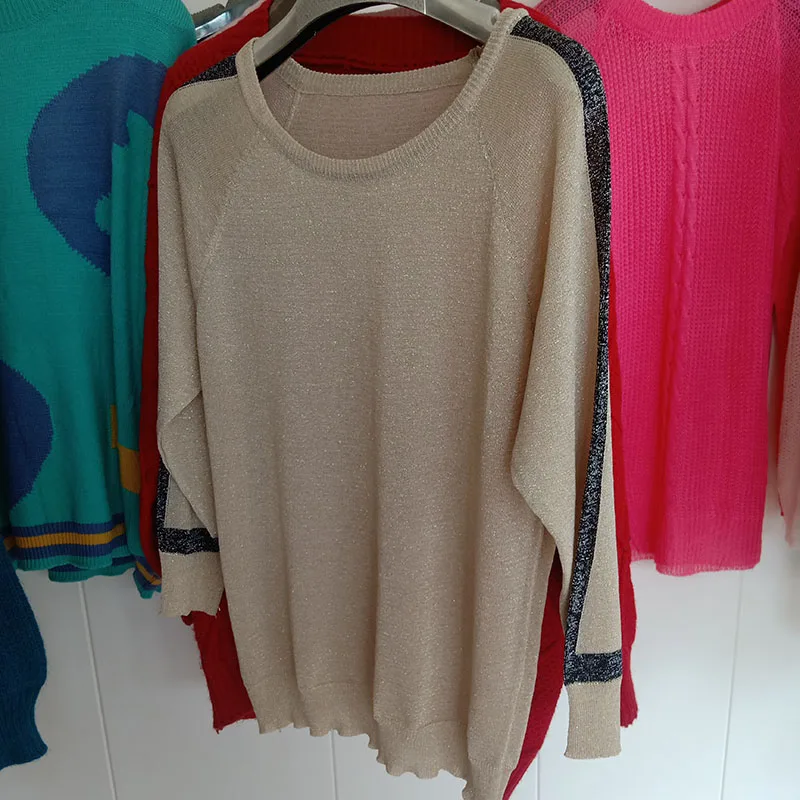 Ice Silk Women Knitted Summer Pullovers Tops Fashion Half Sleeve O-Neck Female Pull Jumper Ladies Cool Thin Cool Tops Femme
Ice Silk Women Knitted Summer Pullovers Tops Fashion Half Sleeve O-Neck Female Pull Jumper Ladies Cool Thin Cool Tops Femme