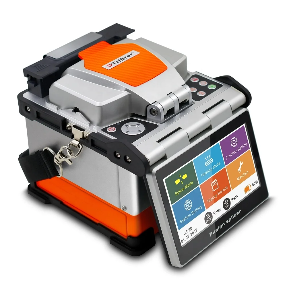 TriBrer Core Alignment Fiber Optic Splicing Machine Optical Fiber Fusion Splicer with Integrated Cooling Tray 
TriBrer Core Alignment Fiber Optic Splicing Machine Optical Fiber Fusion Splicer with Integrated Cooling Tray