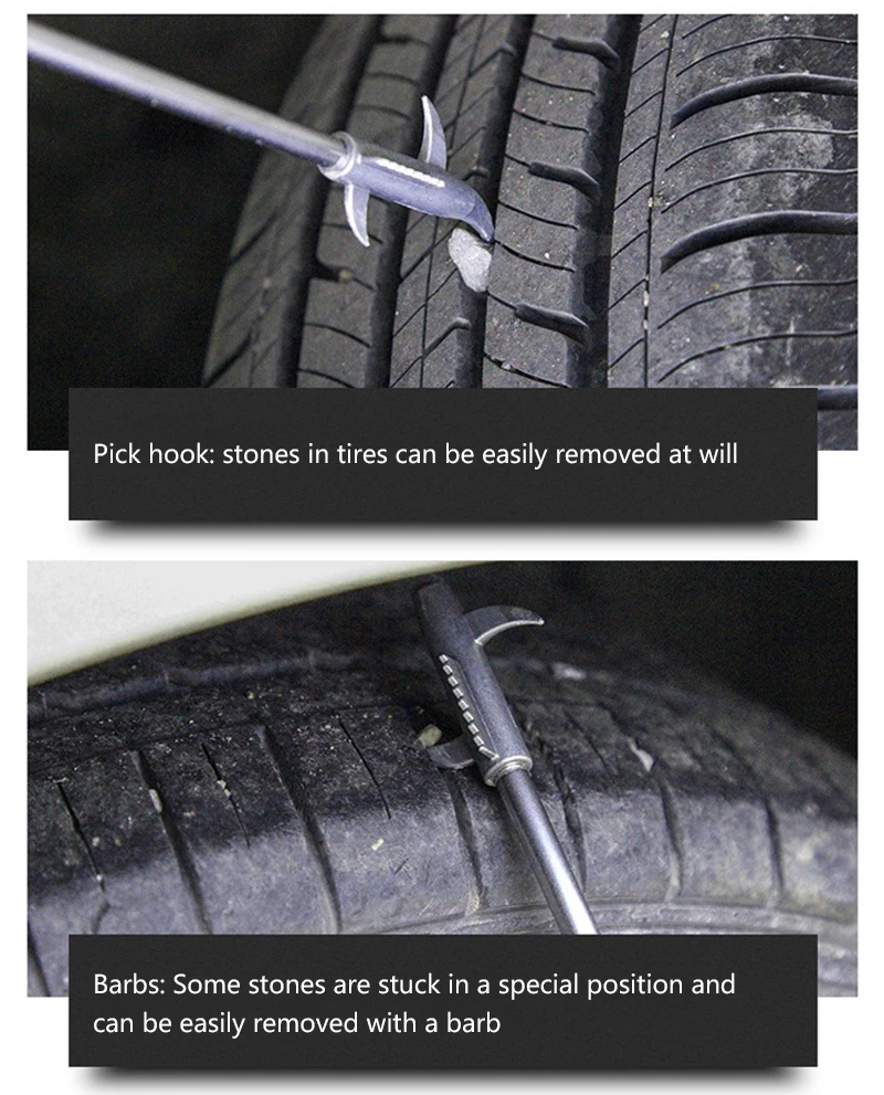 New High Quality Car Tire Stone Cleaner Groove Broken Stone Remover Tire Cleaning Hook Tire Cleaning Tool
New High Quality Car Tire Stone Cleaner Groove Broken Stone Remover Tire Cleaning Hook Tire Cleaning Tool