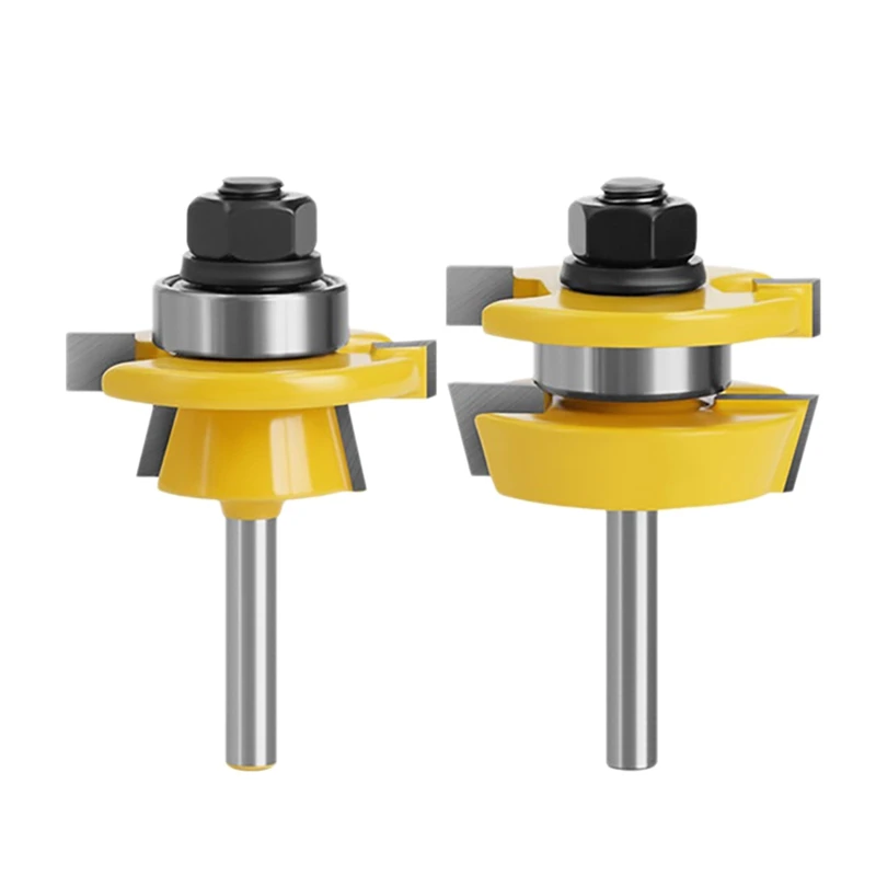 2 Pcs 1/4 inch Shank Shaker Rail & Stile Router Bits Set Carbide Door Knife Woodworking Tenon Cutter Tools for Wood
2 Pcs 1/4 inch Shank Shaker Rail & Stile Router Bits Set Carbide Door Knife Woodworking Tenon Cutter Tools for Wood