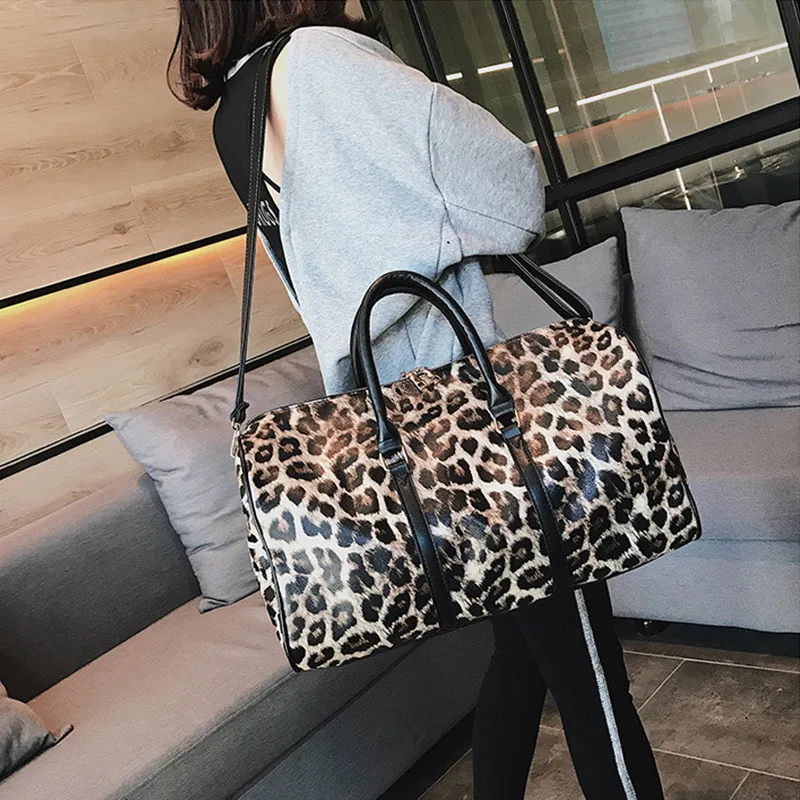 Design Bag Ladies Handbag Leopard Print PU Travel Bag Large Capacity Tote Bag Backpack Weekender Bag Overnight Bags 
Design Bag Ladies Handbag Leopard Print PU Travel Bag Large Capacity Tote Bag Backpack Weekender Bag Overnight Bags