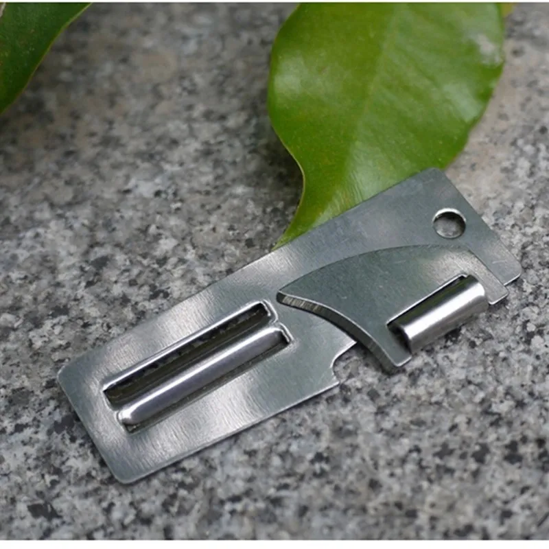 Hot sale Stainless Steel 2 in 1 EDC Pocket Multi Tool Outdoor Can Opener Fruit Multi Peeler Cutter 2\" Double Peeler
Hot sale Stainless Steel 2 in 1 EDC Pocket Multi Tool Outdoor Can Opener Fruit Multi Peeler Cutter 2\" Double Peeler