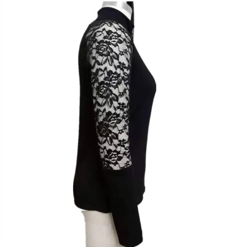 New Fashion Women's T-Shirt Sexy Lace Hollow Out Long Sleeve Female Pullover T-Shirt Elegant Zipper Turtleneck Lady T-Shirt
New Fashion Women's T-Shirt Sexy Lace Hollow Out Long Sleeve Female Pullover T-Shirt Elegant Zipper Turtleneck Lady T-Shirt