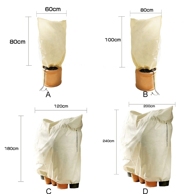 Greenhouse Plant Cover Bag for Garden Tree Flowers Shrub Sunblock Frost Protection Trees Supplies | Дом и сад