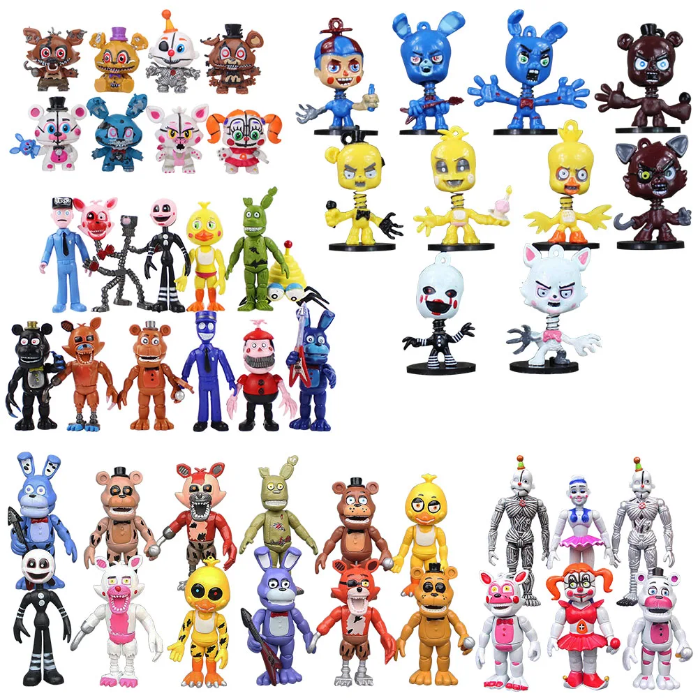 5-12 см аниме FNAF Five Nights At Freddy's кошмар Freddy Fazbear Sister Chica Focy Bonnie экшн-фигурка модель