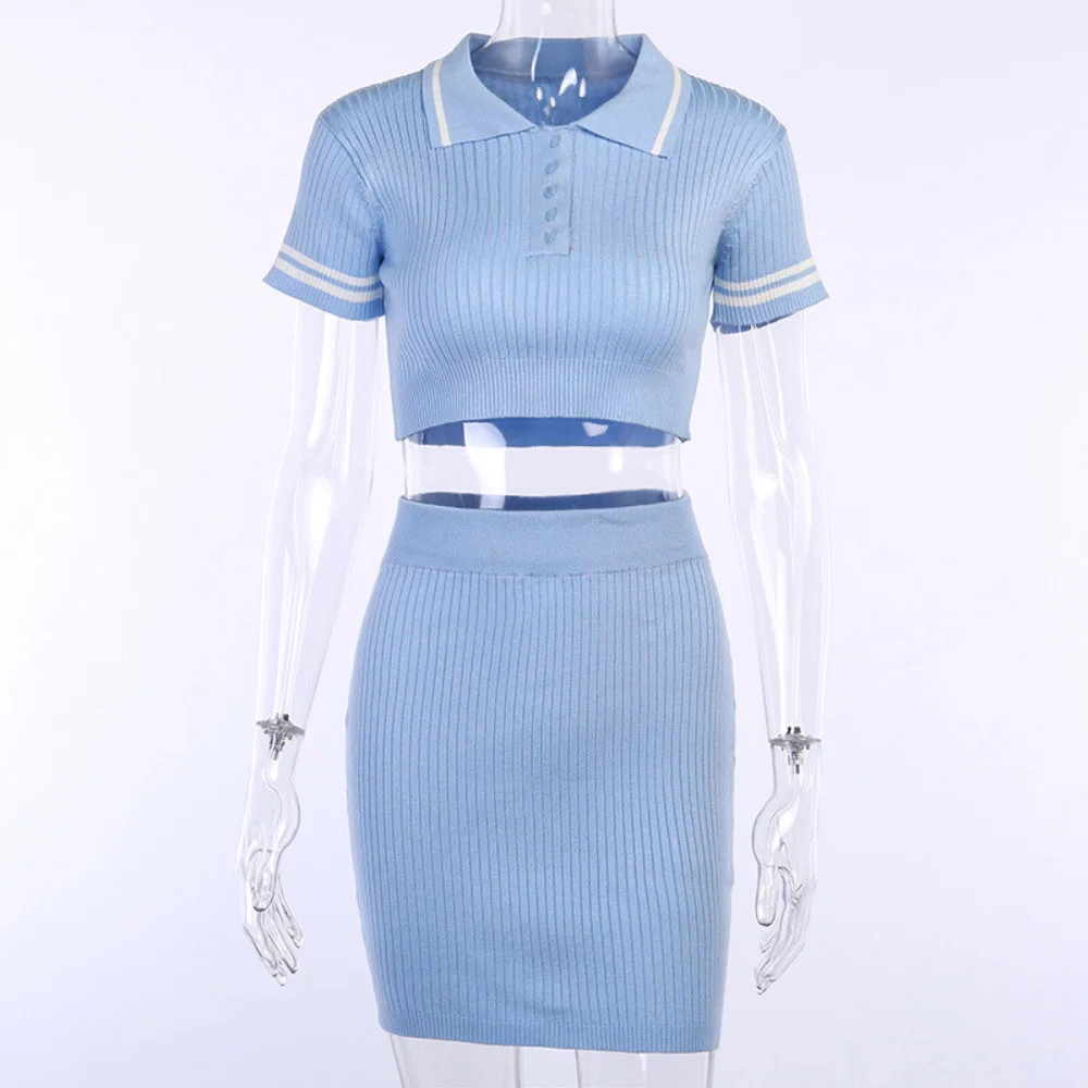 Two-Piece Women's Polo T-Shirt Mini Skirt Women's Crop Top Two-Piece Dress Streetwear Bodycon 9 Color S-3XL
Two-Piece Women's Polo T-Shirt Mini Skirt Women's Crop Top Two-Piece Dress Streetwear Bodycon 9 Color S-3XL