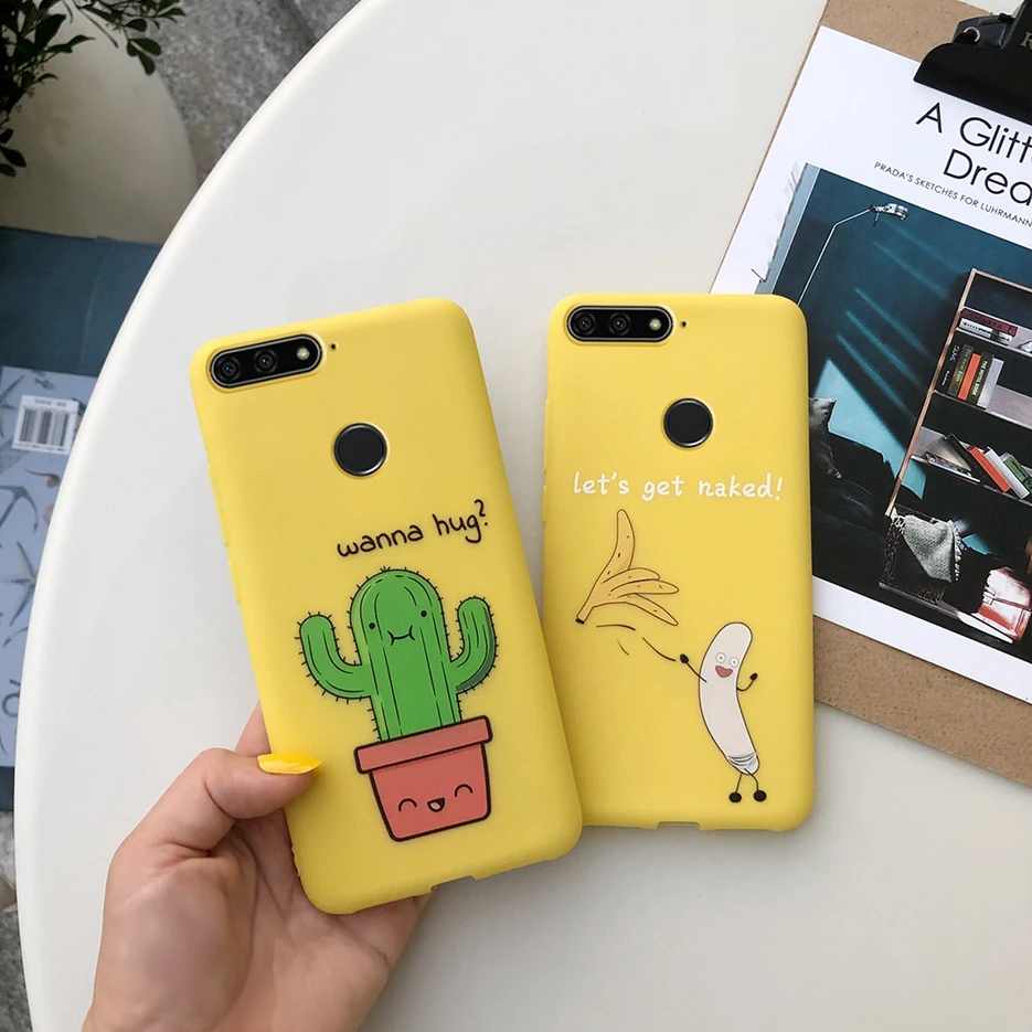 Мягкий силиконовый чехол для телефона Honor7C из ТПУ Для 5 7 ''Huawei Honor 7C AUM-L41 задняя