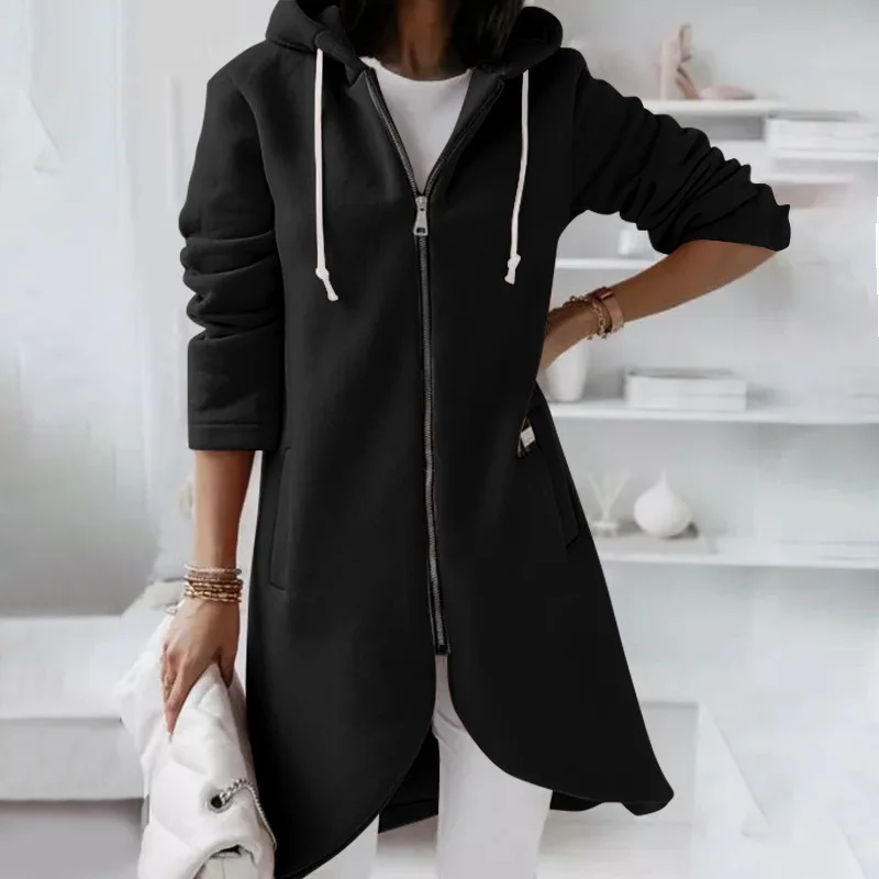 2021 Autumn Stylish Women Solid Hoodies Full Sleeve Sweatshirts Casual Zipper Long Hooded Oversized Coats Female Jackets
2021 Autumn Stylish Women Solid Hoodies Full Sleeve Sweatshirts Casual Zipper Long Hooded Oversized Coats Female Jackets