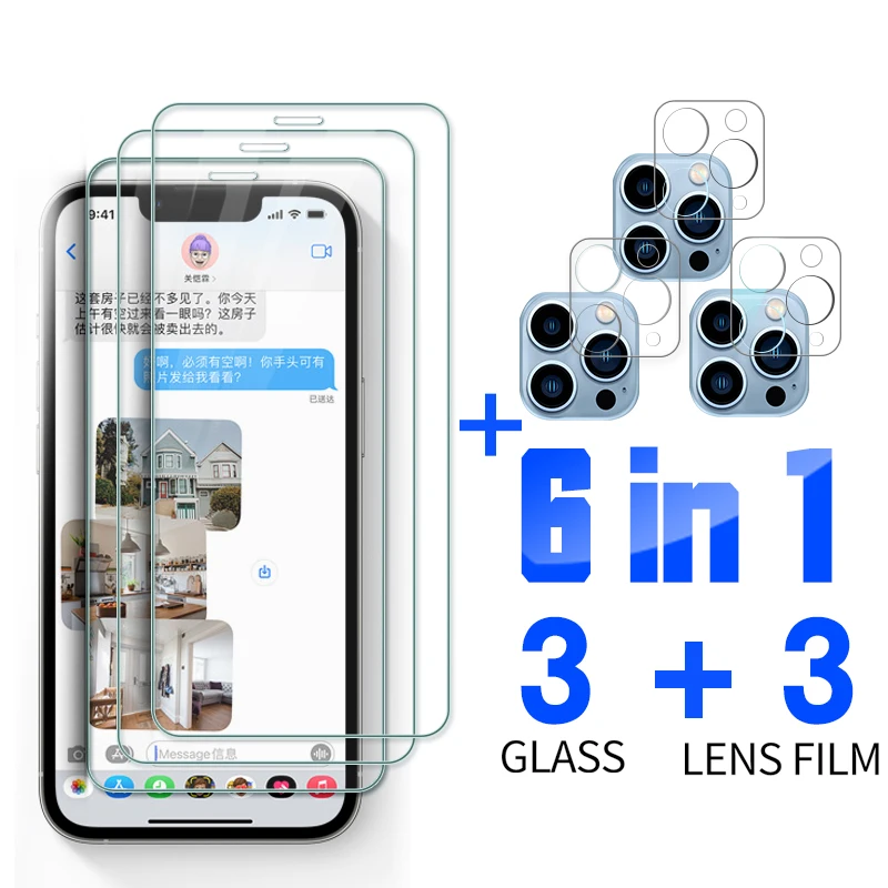 Cristal templado para iPhone Protector de pantalla de lente de cámara para iPhone 12 13 Pro XS Max X XR 12 Mini 11 Pro Max 6 Uds
Cristal templado para iPhone Protector de pantalla de lente de cámara para iPhone 12 13 Pro XS Max X XR 12 Mini 11 Pro Max 6 Uds