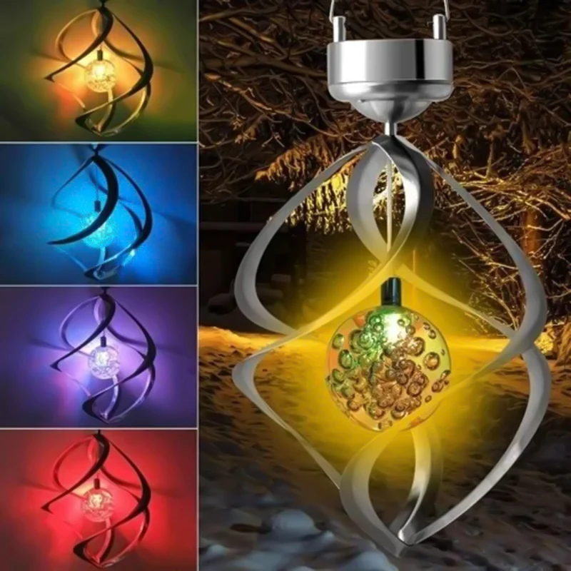 Solar Light Spiral Spinner Light Waterproof Rotating Hanging Wind Light for Garden Yard Patio Decoration MC889 
Solar Light Spiral Spinner Light Waterproof Rotating Hanging Wind Light for Garden Yard Patio Decoration MC889