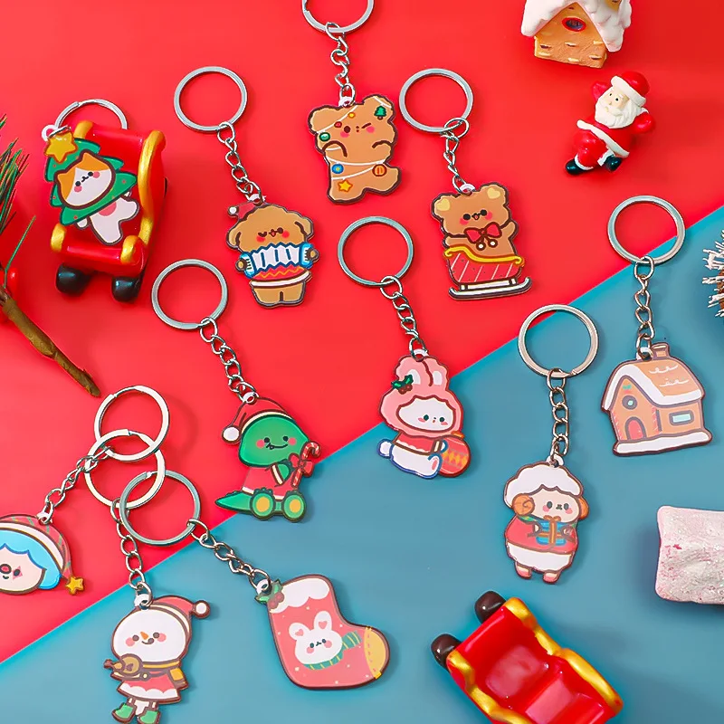 Creative Christmas Gift Acrylic Key Chain Bag Key Ring Pendant Christmas Decorations Holiday Ornament Women Children Small Gift
Creative Christmas Gift Acrylic Key Chain Bag Key Ring Pendant Christmas Decorations Holiday Ornament Women Children Small Gift