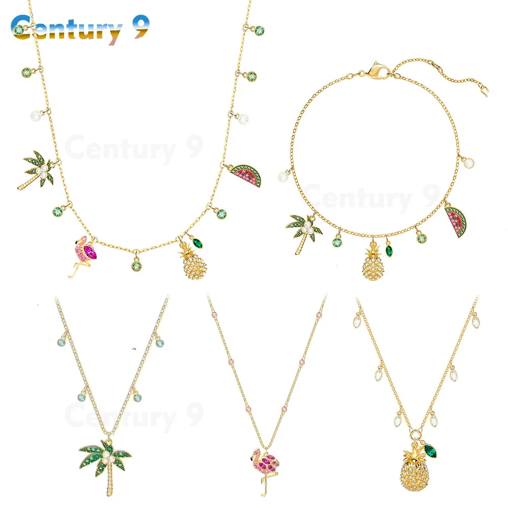 SWA Fashion Jewelry 2021 New Bohemia Pineapple Flamingo Watermelon Coconut Tree Women's Pendant Necklace, Best Gift
SWA Fashion Jewelry 2021 New Bohemia Pineapple Flamingo Watermelon Coconut Tree Women's Pendant Necklace, Best Gift