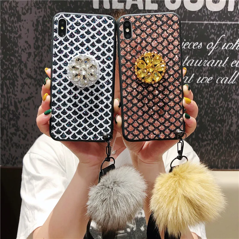 Luxury Fish scale glitter diamond bracket silicon phone case for iphone 11 X XR XS Pro Max 6 7 8 plus for samsung S8 S9 Note 8 9
Luxury Fish scale glitter diamond bracket silicon phone case for iphone 11 X XR XS Pro Max 6 7 8 plus for samsung S8 S9 Note 8 9