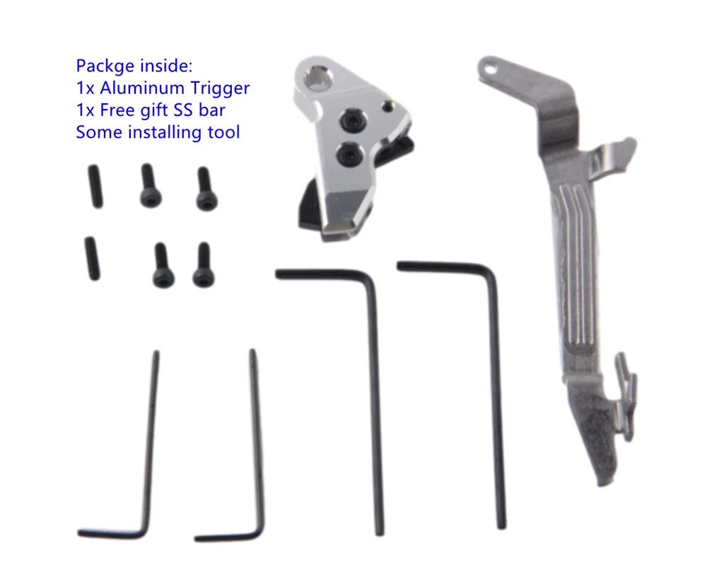 Performance Aluminum Enhanced Flat Trigger Shoe fits for Glock Gen 5 models 17 19 19X 26 34 45
Performance Aluminum Enhanced Flat Trigger Shoe fits for Glock Gen 5 models 17 19 19X 26 34 45