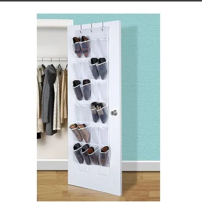 The shoe storage bag behind the door holds household goods space saver organizer
The shoe storage bag behind the door holds household goods space saver organizer