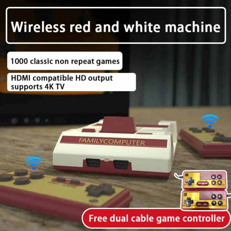 USB Wireless Handheld TV Video Game Console Build In 1000 NES 8 Bit HDMI-compatible Retro Game Console Dual Gamepad
USB Wireless Handheld TV Video Game Console Build In 1000 NES 8 Bit HDMI-compatible Retro Game Console Dual Gamepad