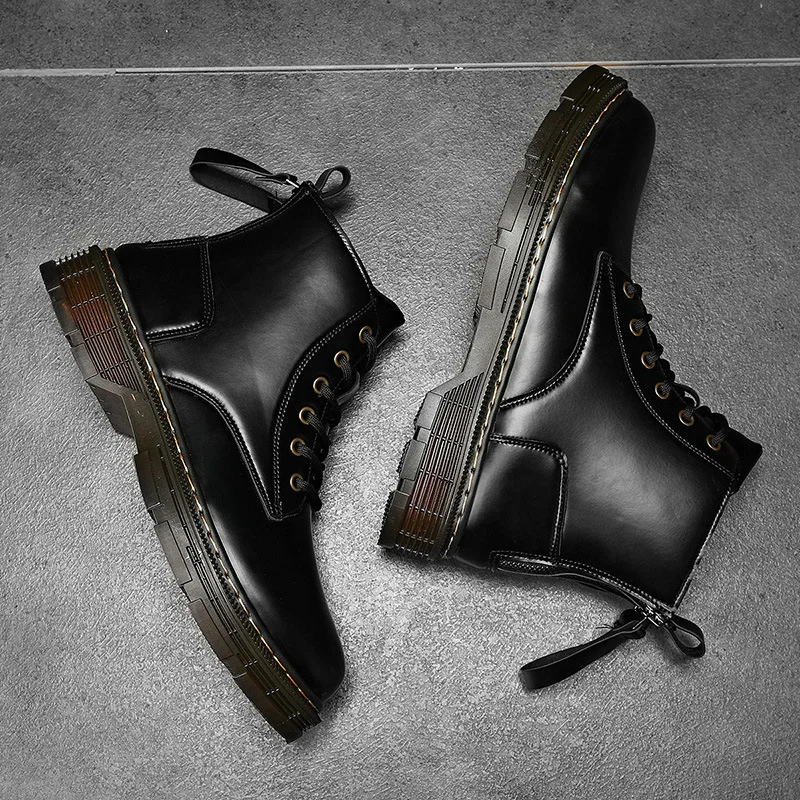 2020 Martin Boots Men's Winter British Windwear Boots High Help Leather Shoes Black Korean Edition Trend Hundred Boots
2020 Martin Boots Men's Winter British Windwear Boots High Help Leather Shoes Black Korean Edition Trend Hundred Boots