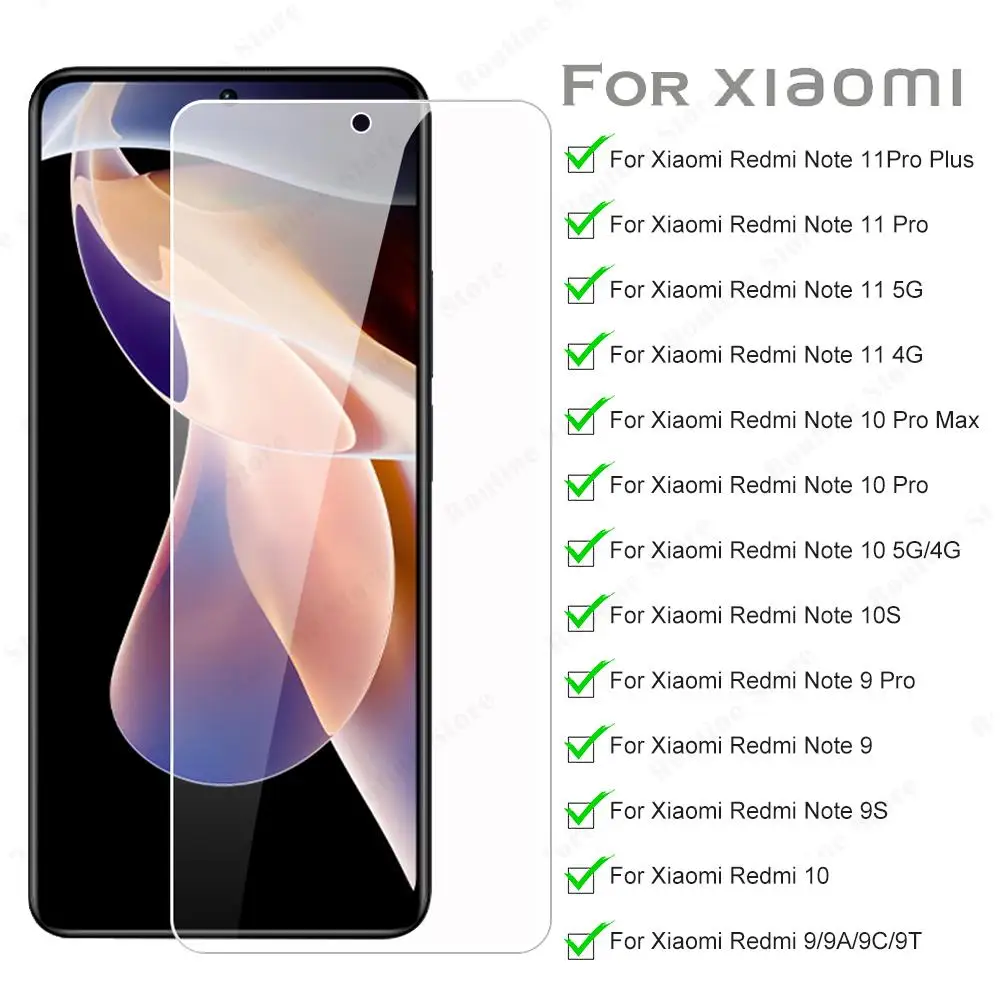 Glass For Xiaomi Redmi Note 11 10 Pro Max Plus Screen Protector Redmi Note 9 Pro Note11 Note10 Pro Tempered Glass Redmi 9A 9C 9T
Glass For Xiaomi Redmi Note 11 10 Pro Max Plus Screen Protector Redmi Note 9 Pro Note11 Note10 Pro Tempered Glass Redmi 9A 9C 9T