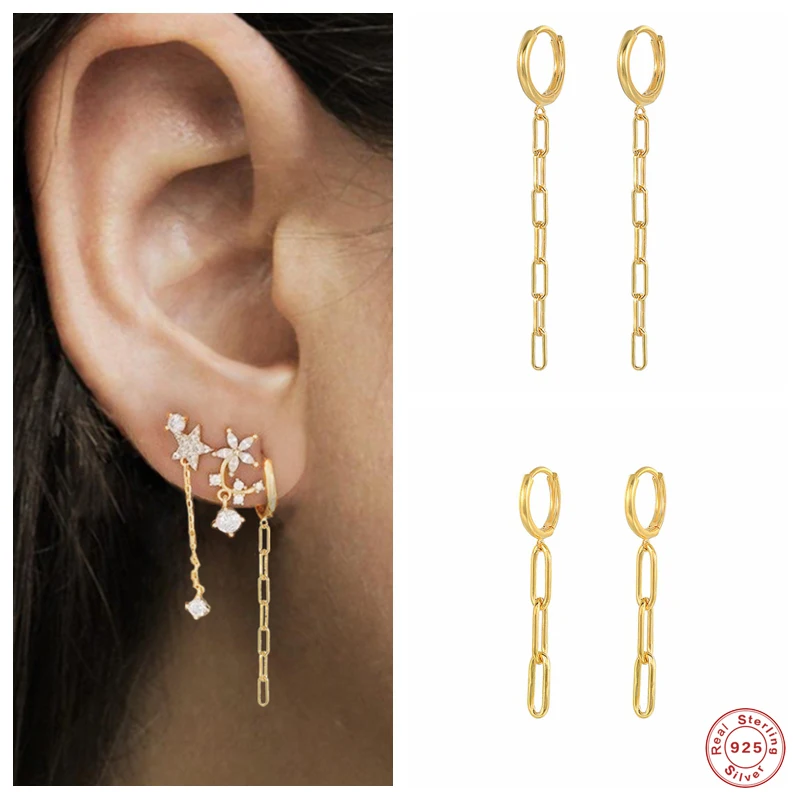 Aide 925 Sterling Silver Safety Pin Shape Long Chain Dangle Earrings For Women Rock Punk Pendiente Ohrringe Drop Earring Jewelry
Aide 925 Sterling Silver Safety Pin Shape Long Chain Dangle Earrings For Women Rock Punk Pendiente Ohrringe Drop Earring Jewelry
