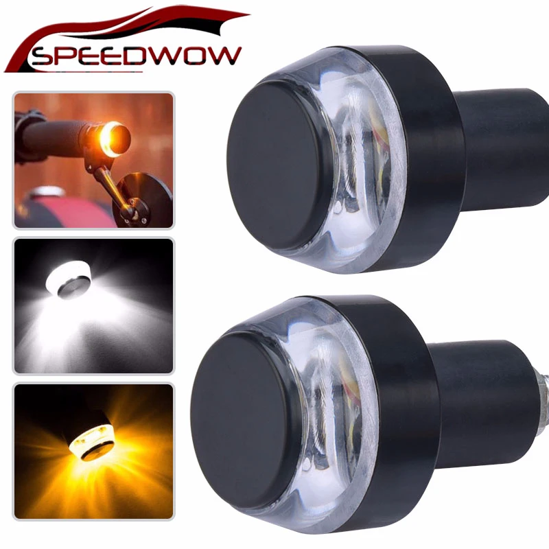 SPEEDWOW 12V 2Pcs Motorcycle Handlebar End Turn Signal Light Modified Lamp Handlebar Grip Side Direction Light Indicator Flasher
SPEEDWOW 12V 2Pcs Motorcycle Handlebar End Turn Signal Light Modified Lamp Handlebar Grip Side Direction Light Indicator Flasher